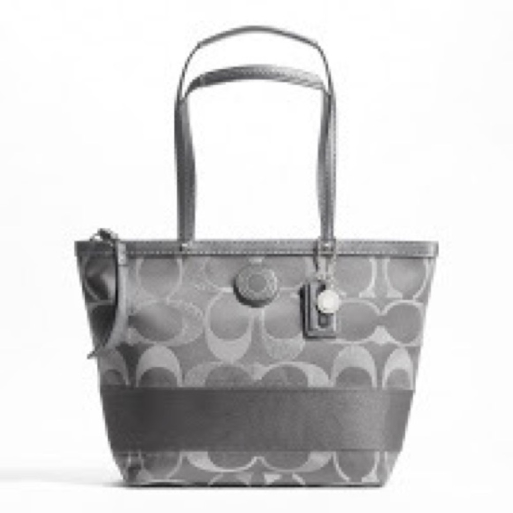 Coach Stripe Metallic Tote